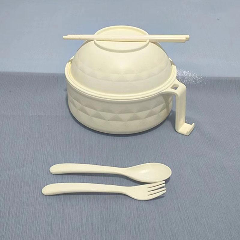 

Креативный многослойный набор мисок, портативный домашний слив, миска для лапши быстрого приготовления, многофункциональная высокая вместительность, простой стиль, столовые приборы бежевый