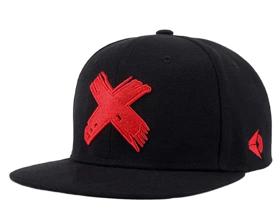 

[sproutsy] Men s Cross and X Design Cap, Stylish and Casual (Red)