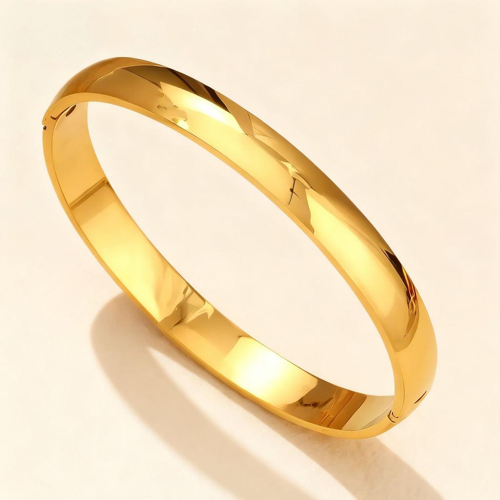 Bracciale per Coppia Stile Semplice Lucido Fibbia Stile Cool Largo 8mm Bracciale
