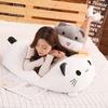 Big Cute Lying Animal Plush Pillow Soft Stuffed Cat/Dog/Penguin Long Pillow Perfect Birthday Christmas Gift for Kids Girls Decor