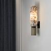 Modern Natural Marble Wall Lamp Copper Foyer Villa Aisle Corridor Bedroom Sconce E14 Bulb Lighting Fixtures Bedside Lights