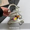 Moon Shape Rivet Chain Bag Women's Handbag