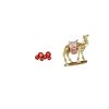 Chinese Year Paper Fan Decorations And Camel Figurine Resin Animal Statue for Spring Festival