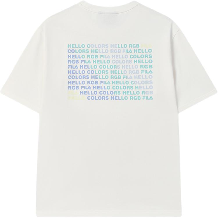 Fila Original Casual Fashion Simple Versatile Short Sleeve T-Shirt Unisex Tops Cloud-White F51M529110F-WT