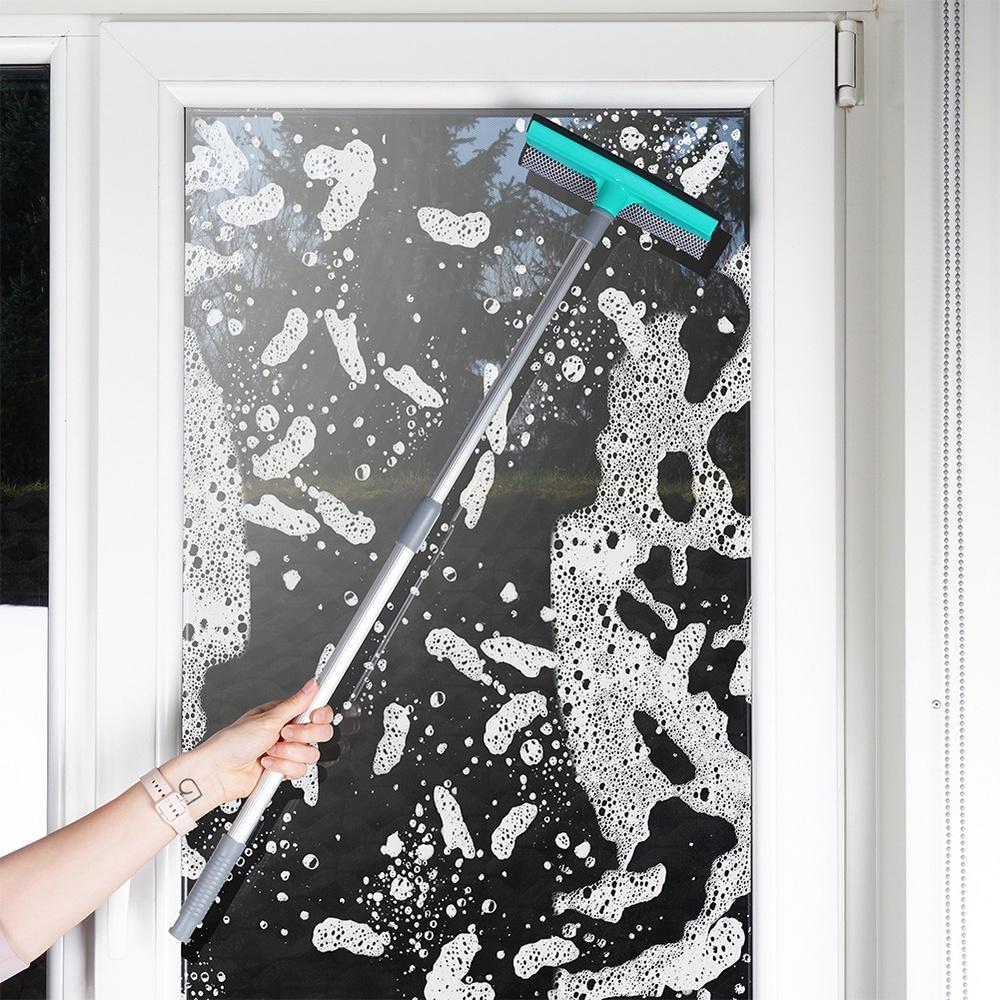 Telescopic Window Mop Washer Squeegee for Washing Glass, Mirrors, Cabins, Long