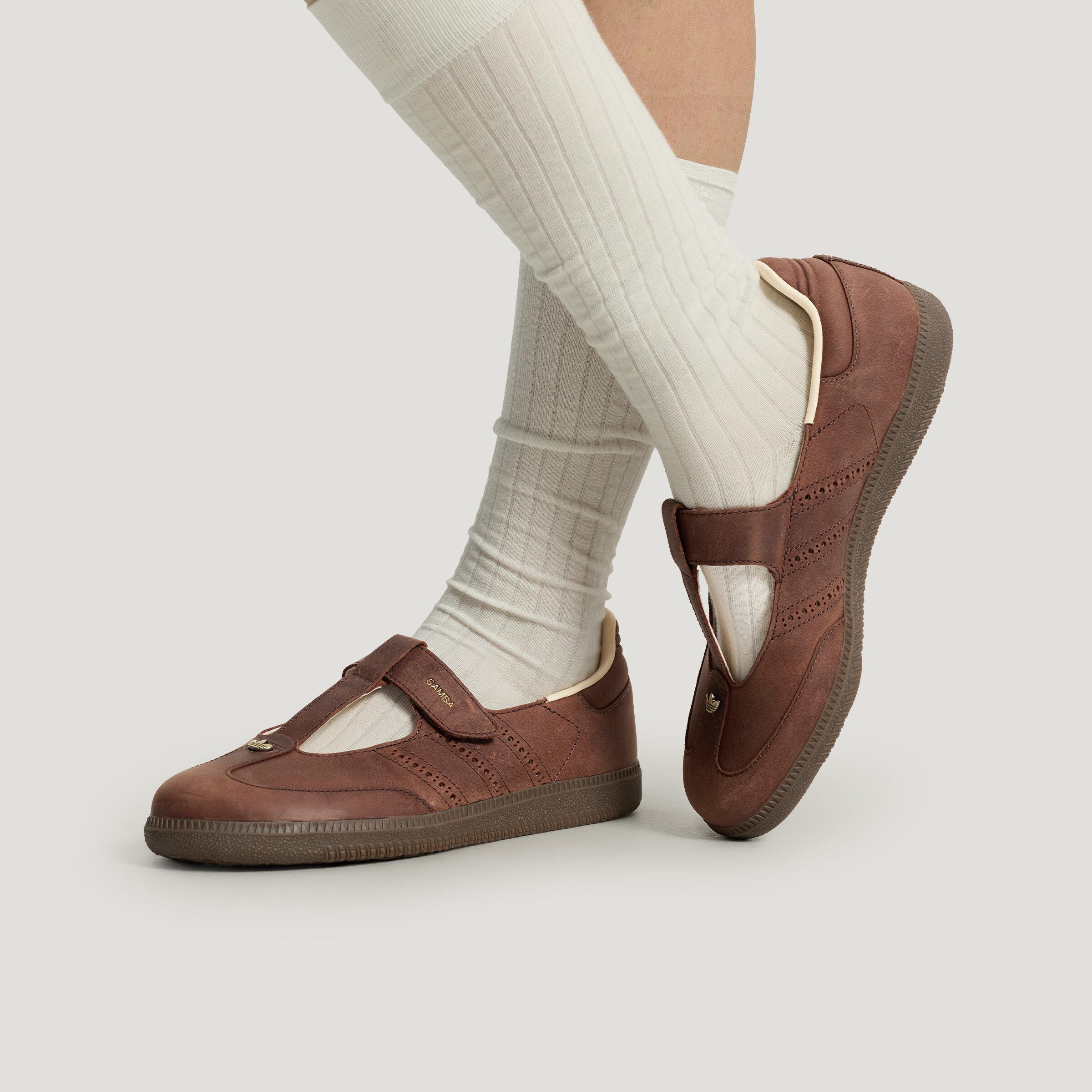 Adidas Originals Samba Jane Туфли Mary Jane Унисекс Коричневые 36