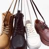 Flat Waxed Cotton Shoelace Waterproof Leather Shoe Laces for Boots Sneakers Casual Shoes Width 0.6cm Multiple Lengths and Colors