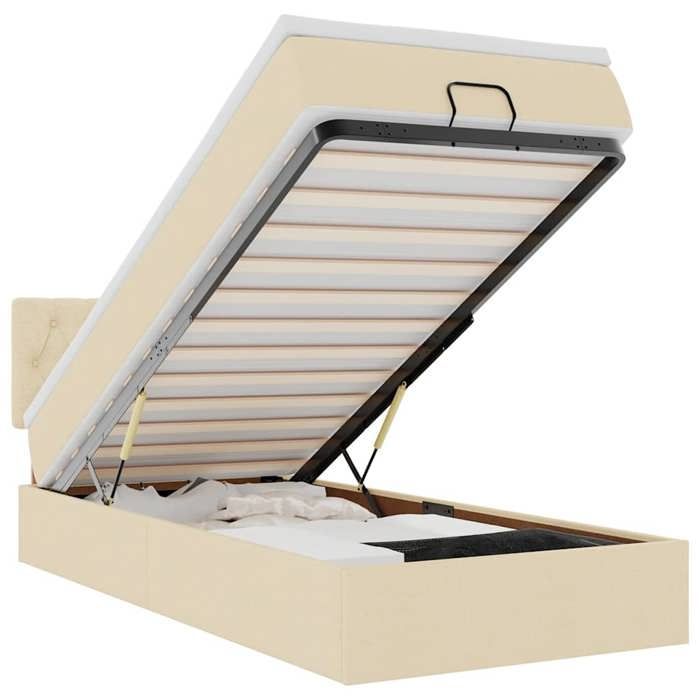 Lit Ottoman - Maison Exclusive - Storage with Integrated LED - 90x200 Cm - Pocket Spring Mattress 20 Cm
