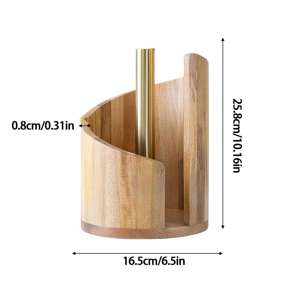 Wooden Paper Tissue Holder Napkin Dispenser Bathroom Rack Paper Towel Stand Kitchen Roll Paper Organize For Dining Table Decor