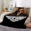Top Gun Maverick Movie Poster Pattern Blanket Fluffy Plush Throw Blanket For Living Room Gaming Room Home Decor Holiday Gift