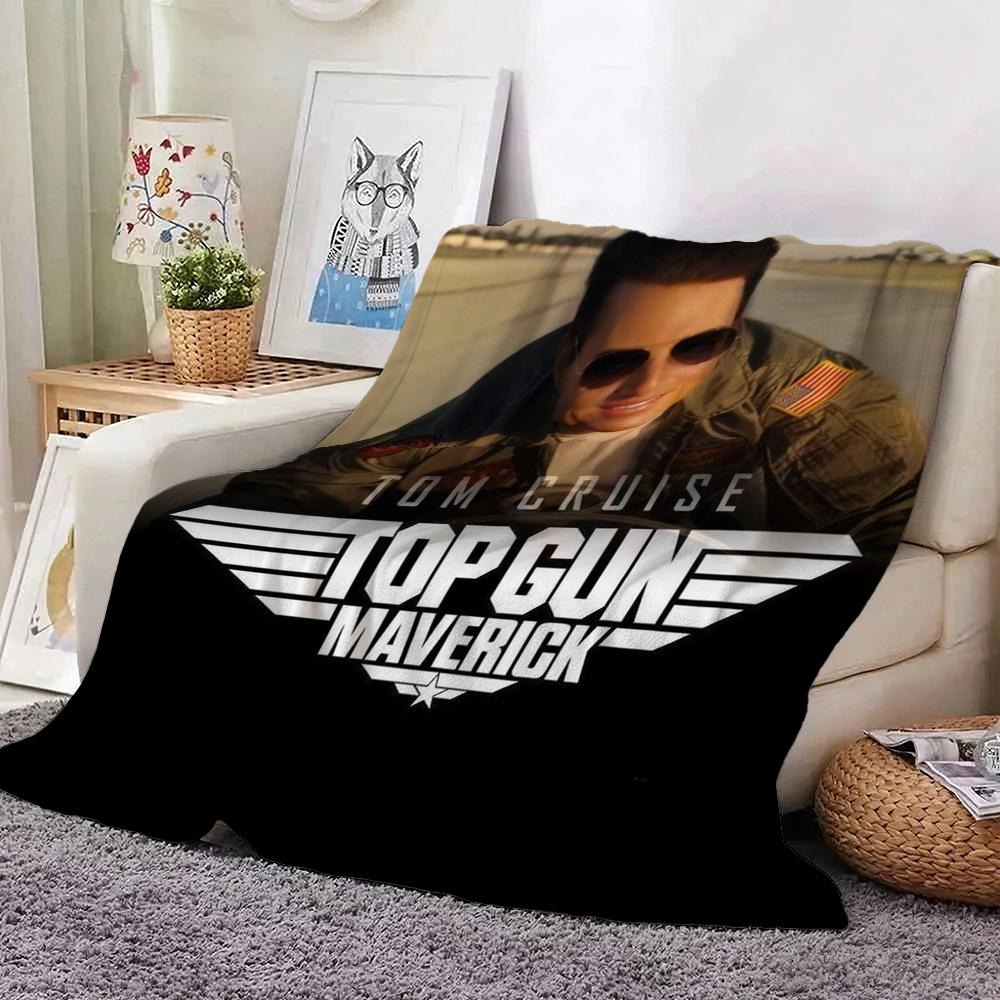 Top Gun Maverick Movie Poster Pattern Blanket Fluffy Plush Throw Blanket For Living Room Gaming Room Home Decor Holiday Gift