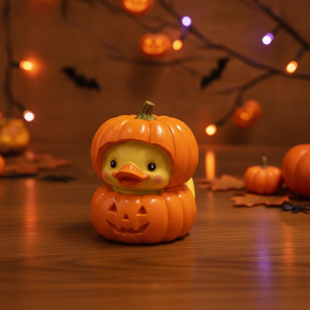 Cartoon-Fruchtente-Figur Kreative Blaubeerenten-Skulptur Halloween-Dekoration