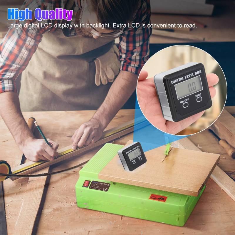Lcd Magnetic Dlb Digital Inclinometer Level Box Gauge Angle Meter Protractor