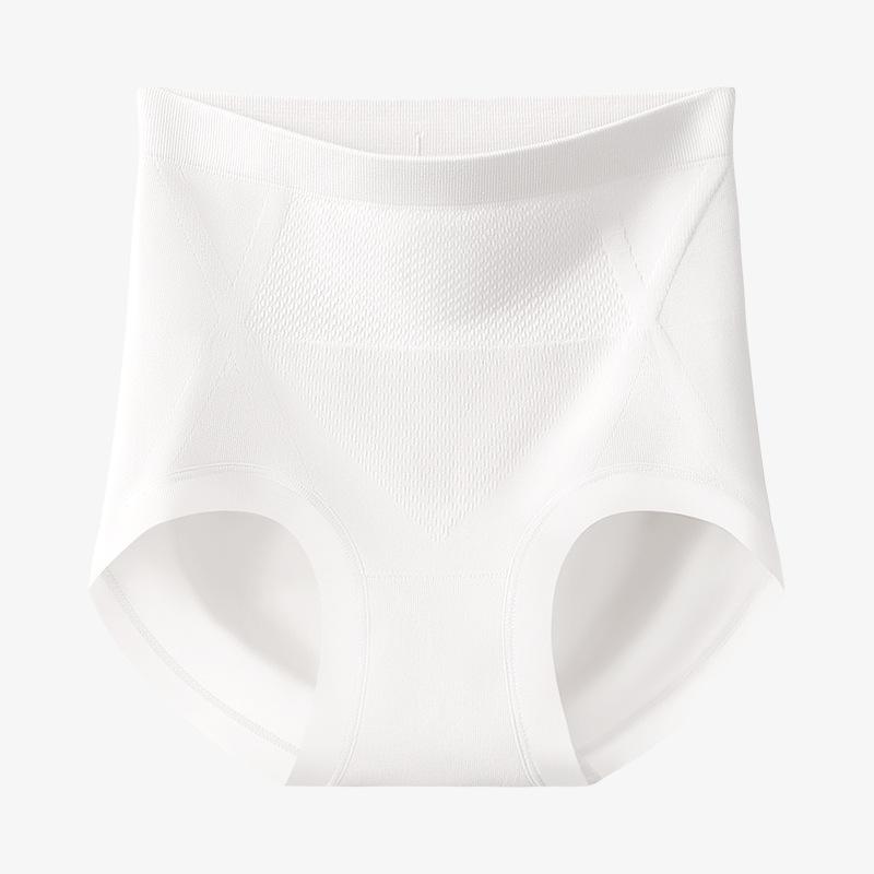 Women's Spring and Autumn Abdominal Lift Hip Antibacterial Not Roll Edge Shape Shaped High Waist Triangle Briefs