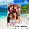 Custom Name Floral Fantasy Kpop Microfiber Beach Towel Super Soft & Absorbent for Bath, Beach, Travel  Bath Time Accessory, Fan Gifts