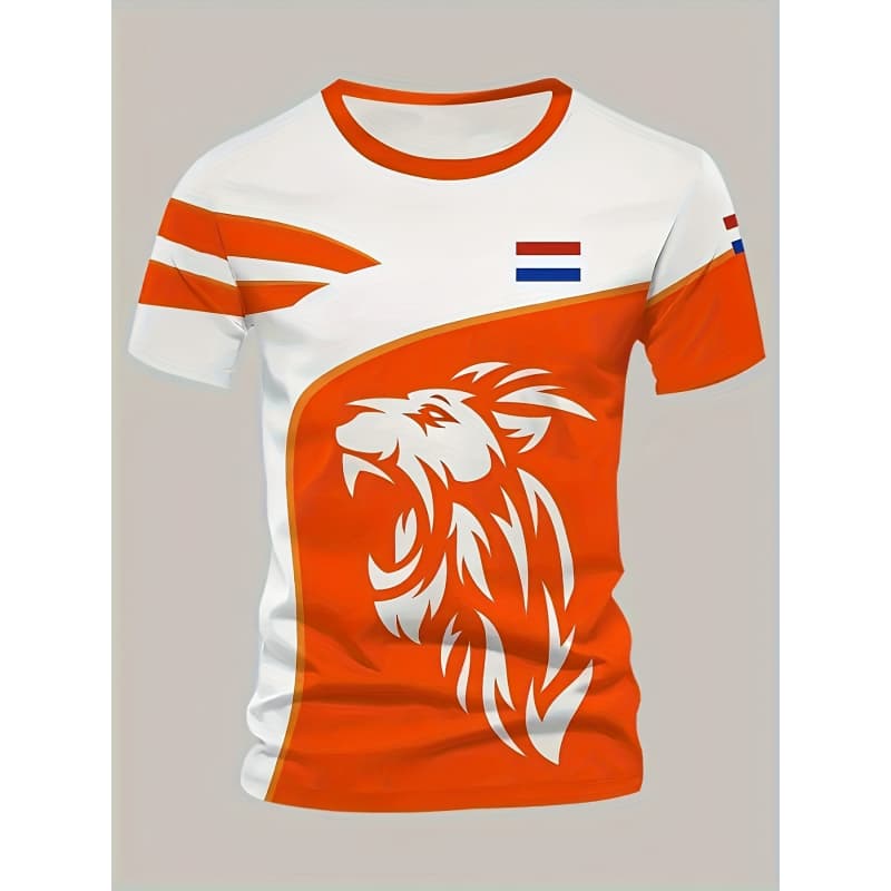 Men's Fashion 3D Printed Men's T-Shirt Round Neck Short Sleeve Trendy Street Wear