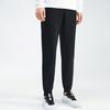 Anta Plain Elastic Waistband Tapered Knit Sports Pants Men Bottoms Black 152347324-2
