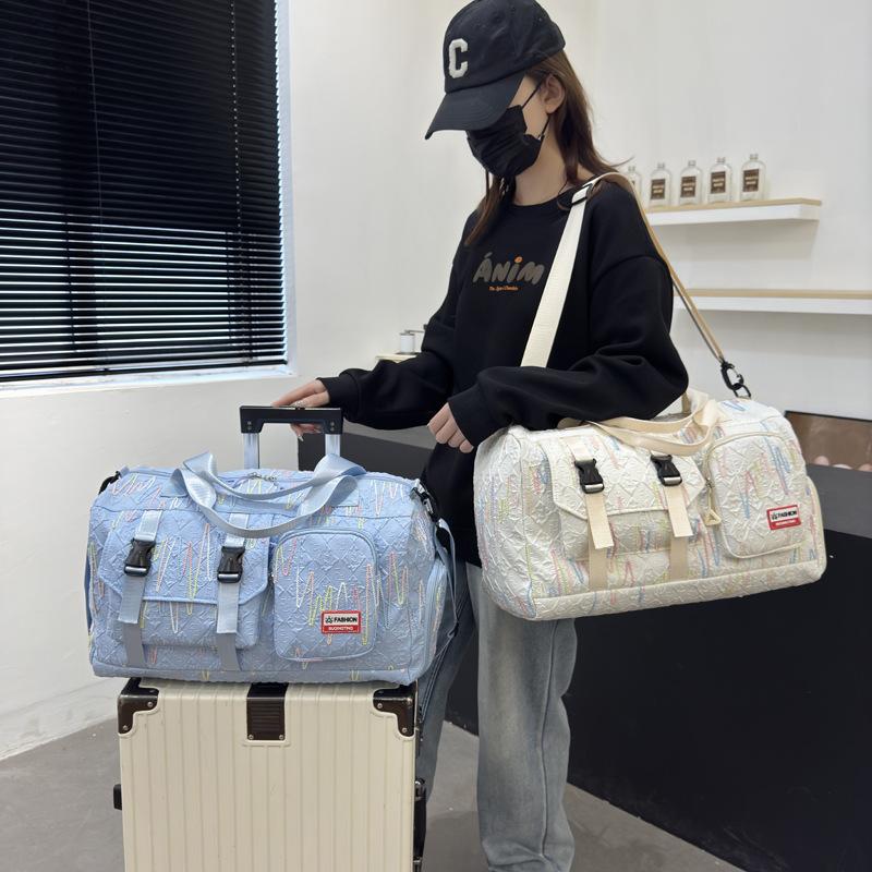 Fashionable Large Capacity Short-distance Travel Bag for Women Multi-functional Business Trip Luggage Bag Portable Sports Yoga Gym Bag