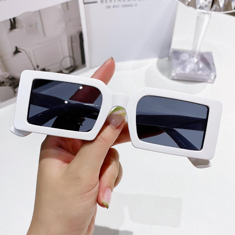 European & American Summer Square Frame Jelly Sunglasses for Women