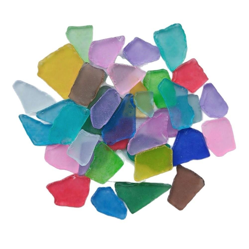 500g Weight Irregular Sea Glass No Hole Frosted Glass Vase Filler  DIY Decoration
