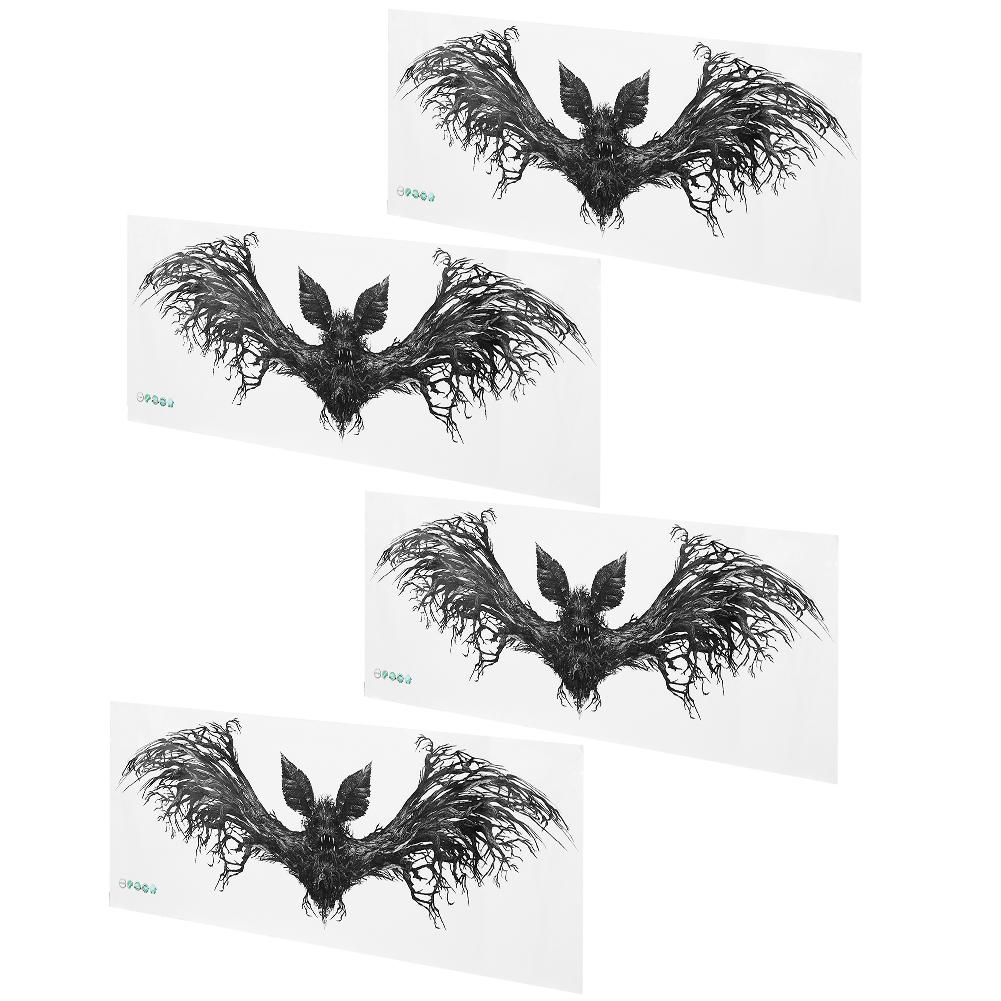 4Pcs Bats Shaped Wall Stickers Decals Halloween Party Decorations DIY Home Window Door Decor