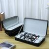 Elegant Black Ostrich Pattern Pu Leather Watch Storage Dustproof Zipper Bag Watch Storage Bag Exquisite Gift Box