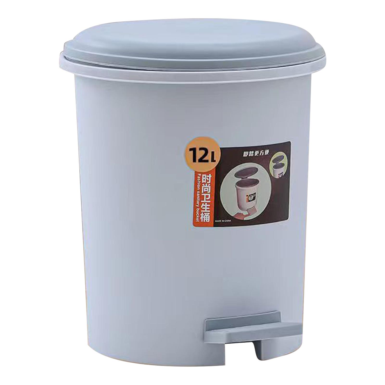 

Мусорное ведро с педалью для бытовых нужд, многофункциональное кухонное мусорное ведро с крышкой, синее серый