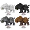 MOC Zoo Animals Building Blocks African Elephant Camel Deer Wolf Crocodile Tiger Lion Sheep Warhorse Mini Brick Kid Toy Gift S06