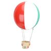 Hot Air Balloon with Rattan Basket PVC Colored Hanging Air Balloon Decoration for Christmas Decor