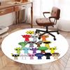 Sprunki Printed Round Rug Carpet Chair Rug Area Rug Entryway Doormats,for Office Chair Living Room Bedroom Kitchen Room.