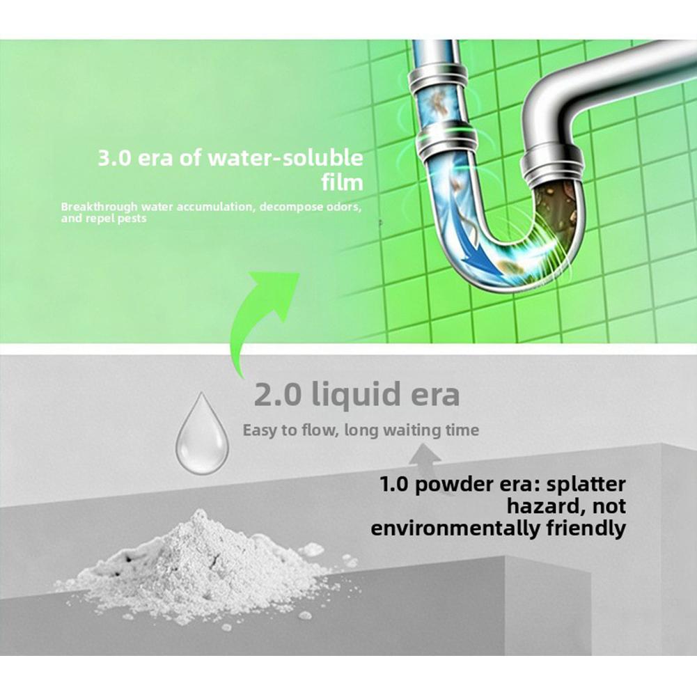30 Tablets/Box Pipe Deodorizing Drain Cleaners Scented Gel Airs Freshener for Sink Drains Water Soluble Odor Removal Cleaner Gel