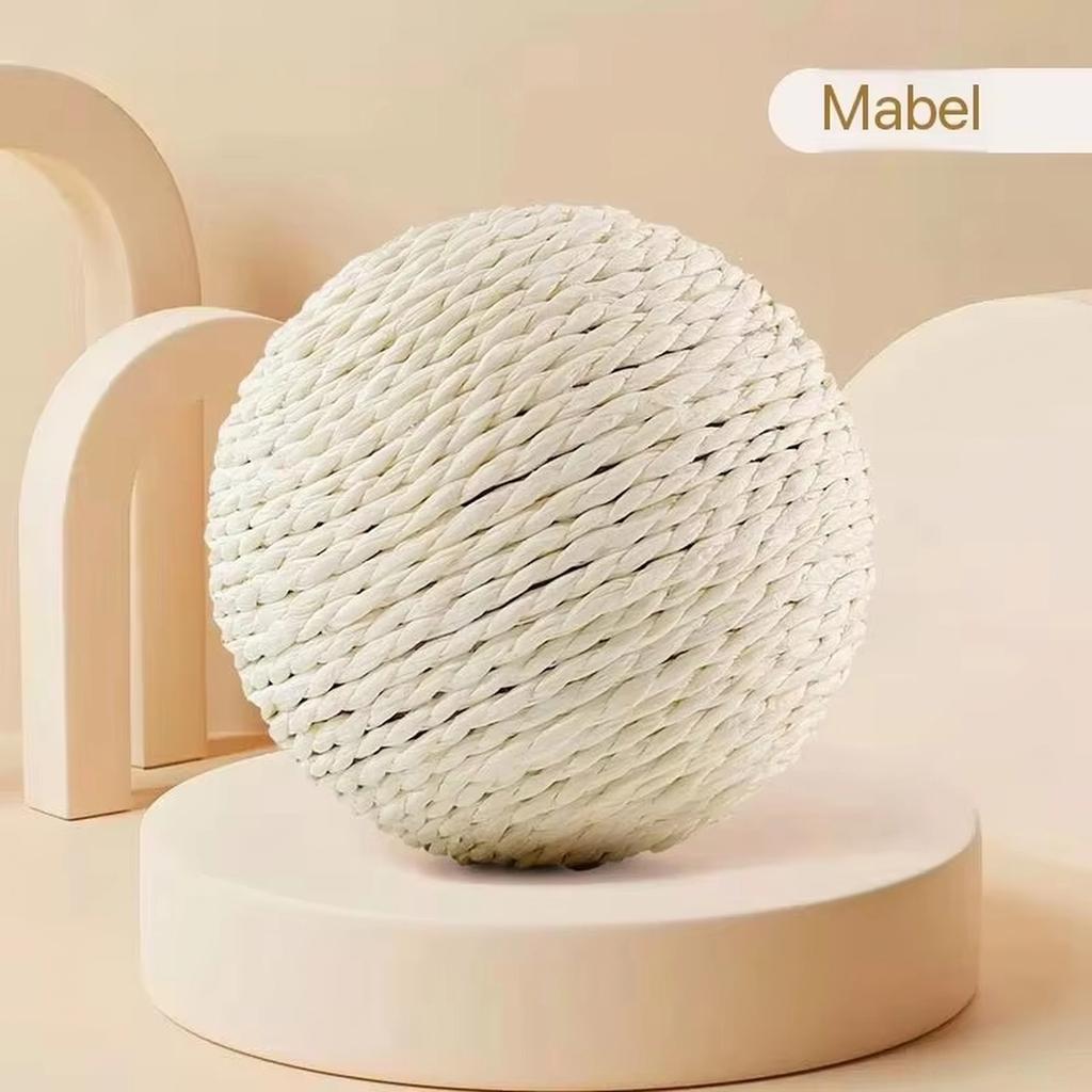 Extra Large Sisal Toy Ball for Chewing and Scratching, Interactive Boredom Toy for Indoor Cats