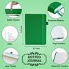 Feela Bullet Journal Syntetický A5 Tečkovaný Zahrnuté Pero, Kůže, Velikost, Mřížka, (Zelená)