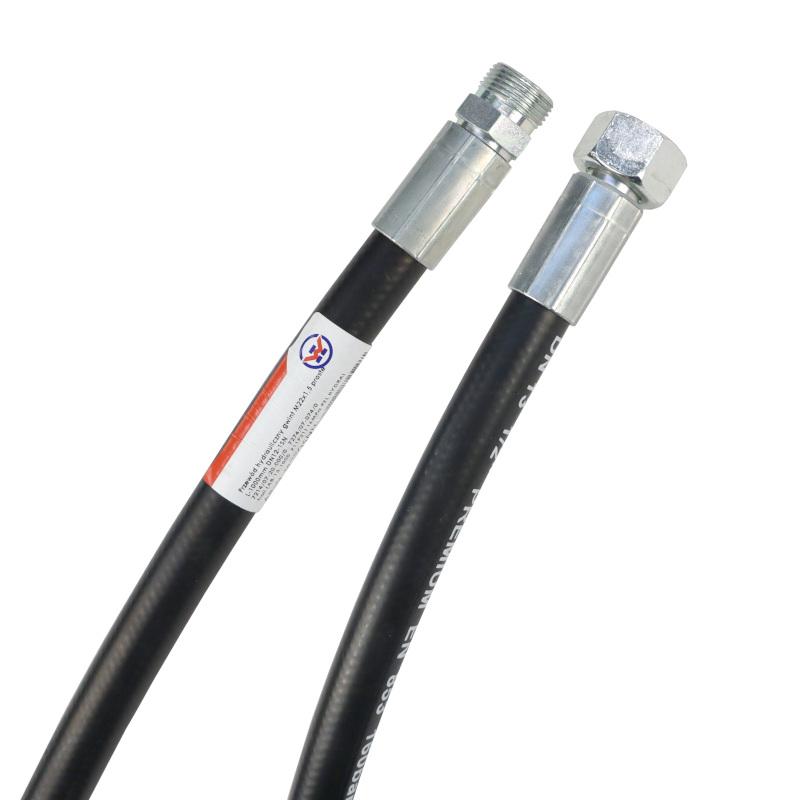 Hydraulic Hose Thread M22x1.5 Straight -1000mm DN12-1SN 7214/07-20-000/0 , 7274/07-074/0 Troll (AB-13-1000, P11P21) 16MPa PZL HYDRAL