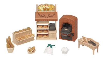 Sylvanian Families Shop Furniture Set First Bakery ST Mark Certification Ages Toy Dollhouse Sylvanian Families EPOCH [Brown Oven! Set] Mi-88 3+