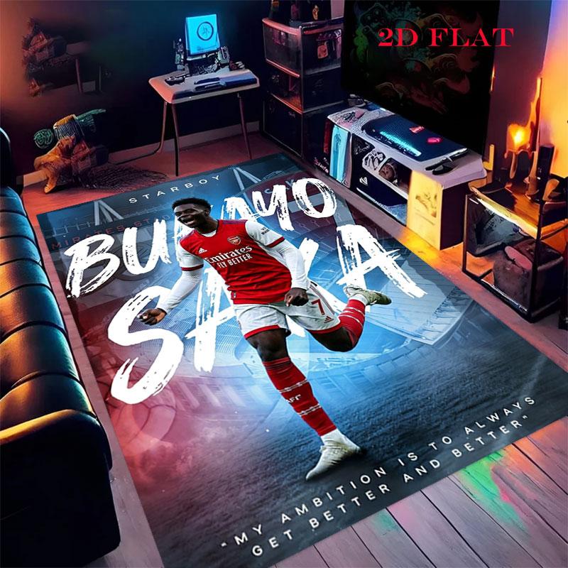 Bukayo Saka Carpet Rug for Living Room Bedroom Home Sofa Decoration,Kids play Nonslip Floor Mat