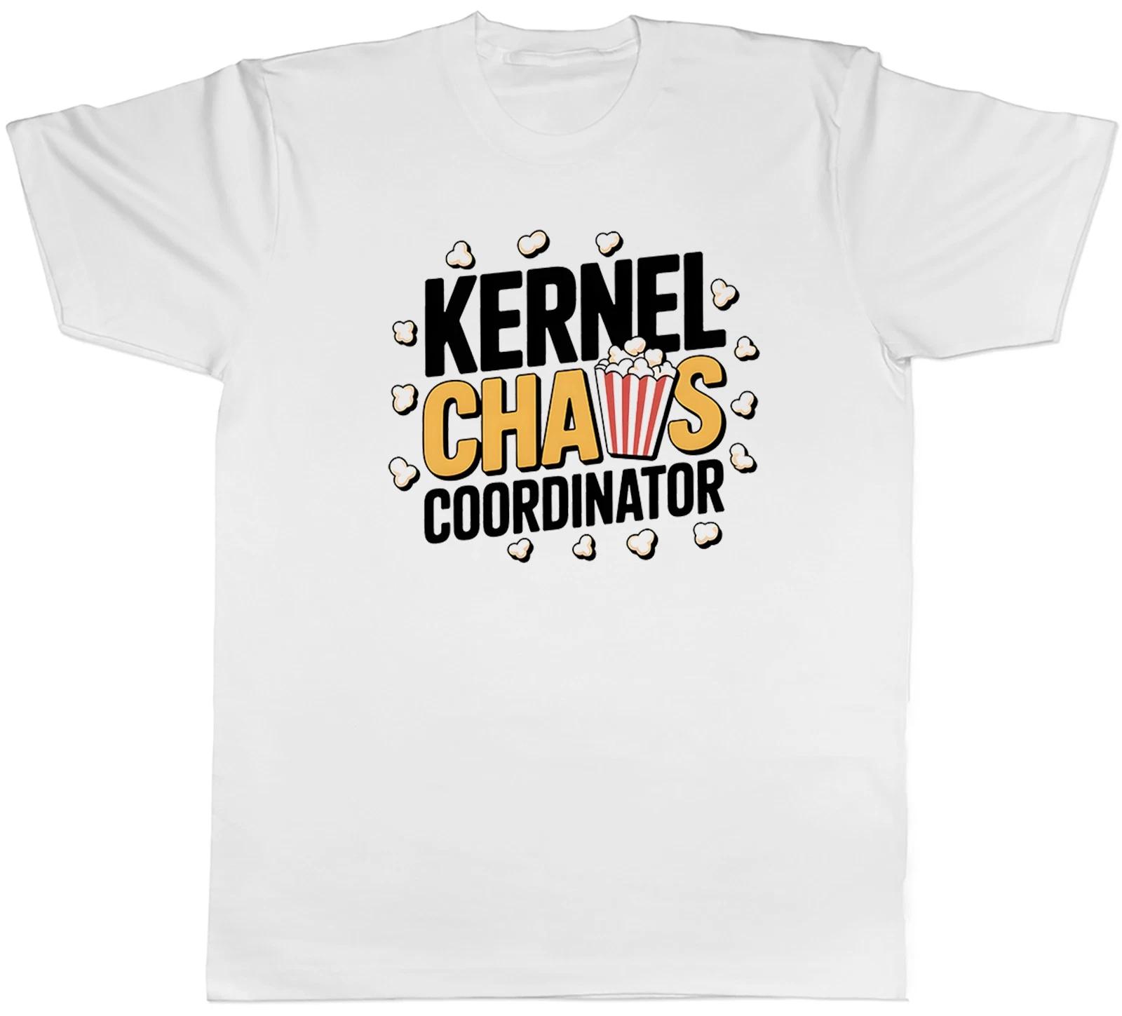 Funny Popcorn Lover Kernal Chaos Mens T-Shirt Tee Gift Top M
