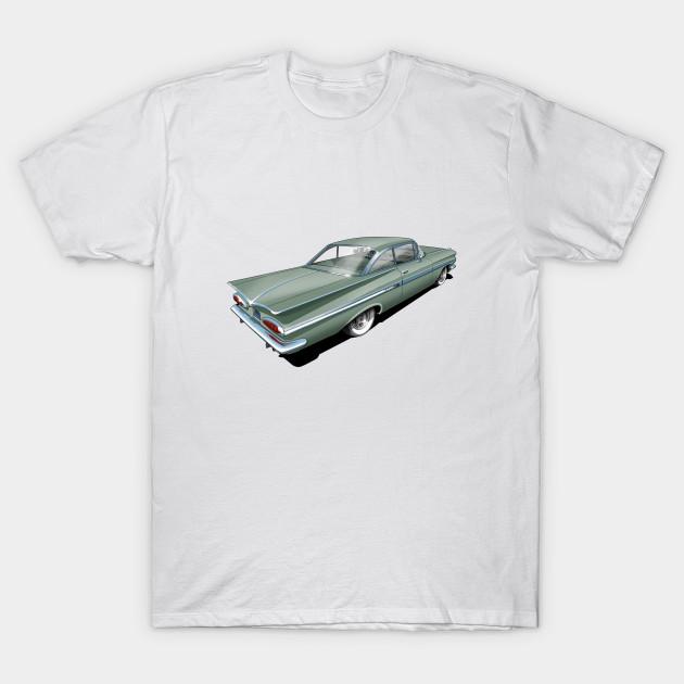 

Men Black Print T-shirt 1959 Chevrolet Impala In Aspen Green No-Cut Transfer Paper Print Cotton Tshirt 3XL белый