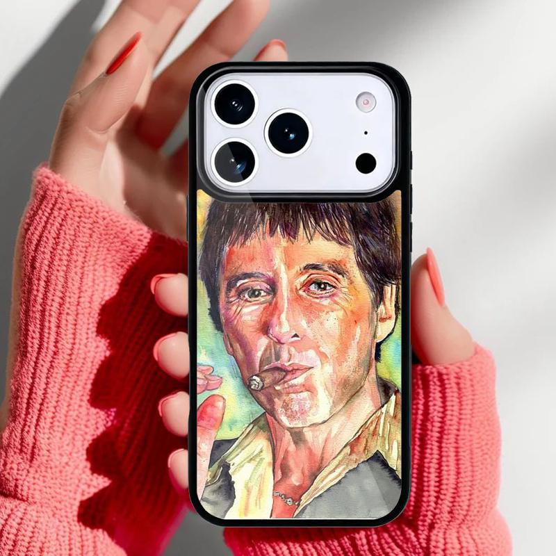 Al Pacino Scarface Bumper Phone Case for iPhone 17 16 15 14 13 Pro Max Back Cover for 12 11 Pro Coque
