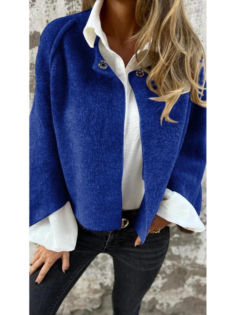 Herbst/Winter 2024 Locker Kurz Kaschmir Langarmjacke