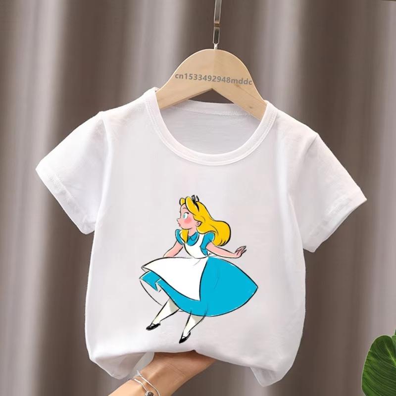 Hot Selling Little Princess Ariel Jennifer Cinderella Printed Childrens Unisex Women Tshirt Cotton Tshirt Summer