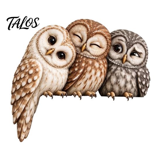 Woodland Animal Door Corner Decor Wooden Owl Topper, Sitter Decor, Whimsical Three Dimensional Bird Sculpture Ornament for Frame, Bookshelf,