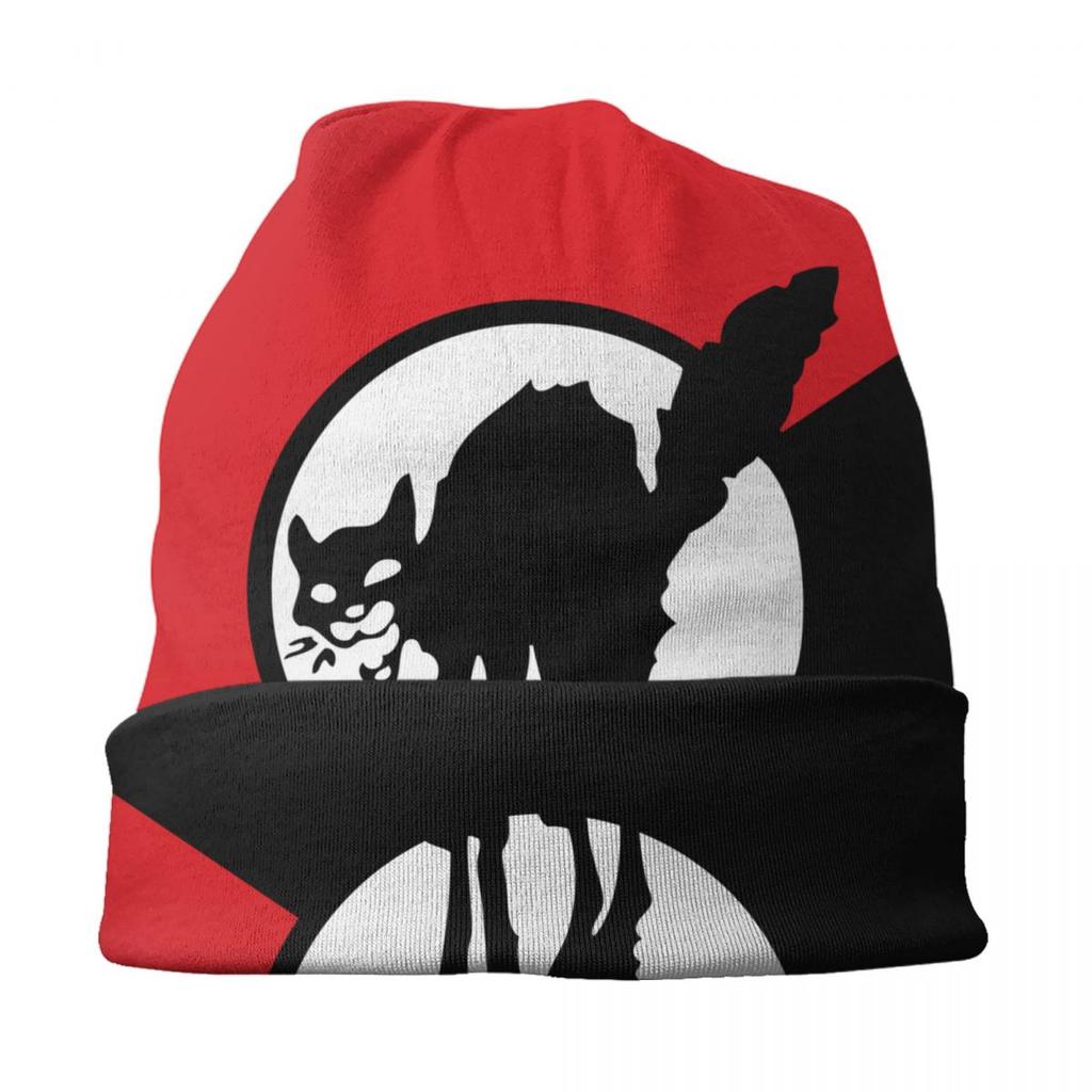 Anarchist Black Cat Flag Bonnet Hat Knit Hats Unisex Women Fashion Unisex Adult Winter Warm Skullies Beanies Cap