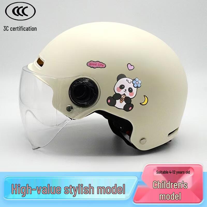 3C Certified Kids  Electric Bike Helmet: Cute, Breathable, Lightweight, Sun-Protective for Boys & Girls