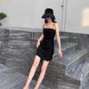 WTEMPO Brand Trendy Fashion Halter Dresses Women Summer Women's Sexy Inside Hit Bottom Hepburn Style Small Black Dress Halter Skirts