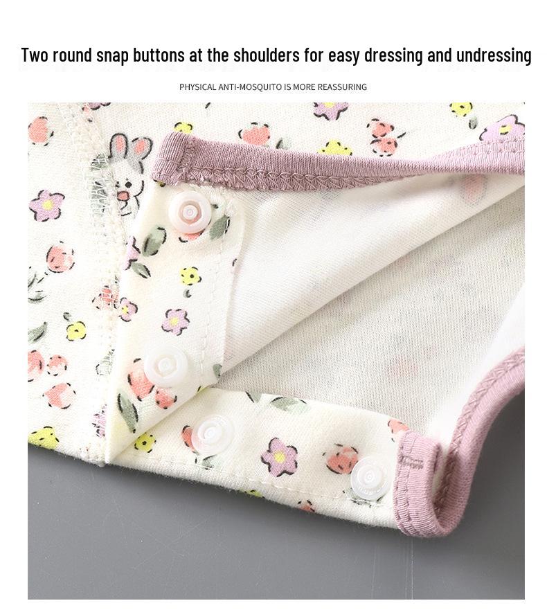 Kids' Pure Cotton Long Sleeve Anti-Kick Onesie Pajamas for All Seasons