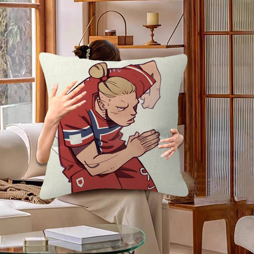 Cute Funny E-Erling H-Haaland pillow cover sofa cushion cover home room decoration children gift