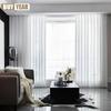 Tende in Tulle Bianco Solido di Alta Qualità per Soggiorno Decorazione Crema Beige Finestra Leggero Voile Camera da Letto Moderna Decorazione in Chiffon