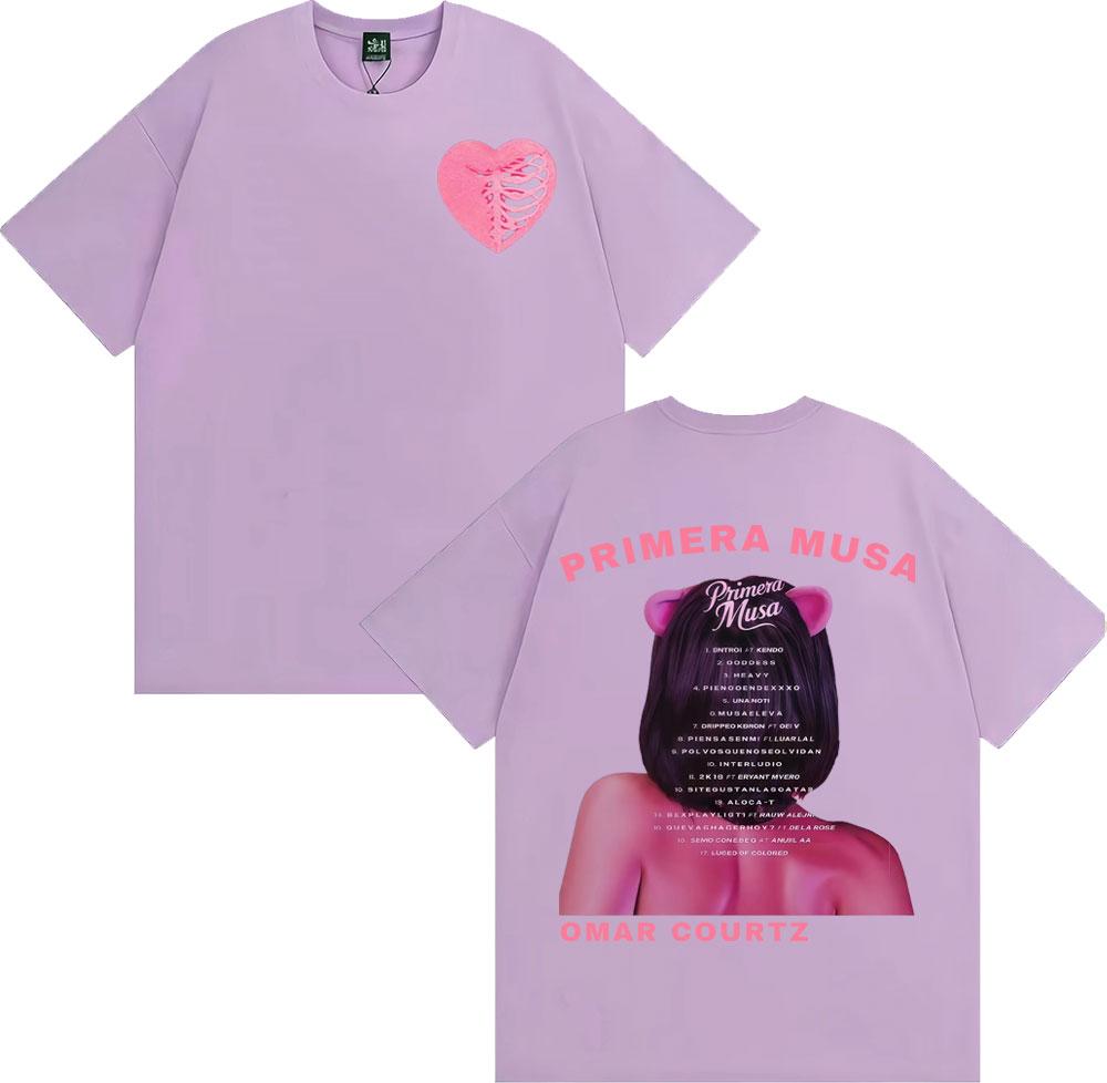 Omar Courtz Primera Musa Album Tour Merch Tshirts Unisex Women High Street Fashion Trend T Shirts Comfort Cotton Oversized Tshirt