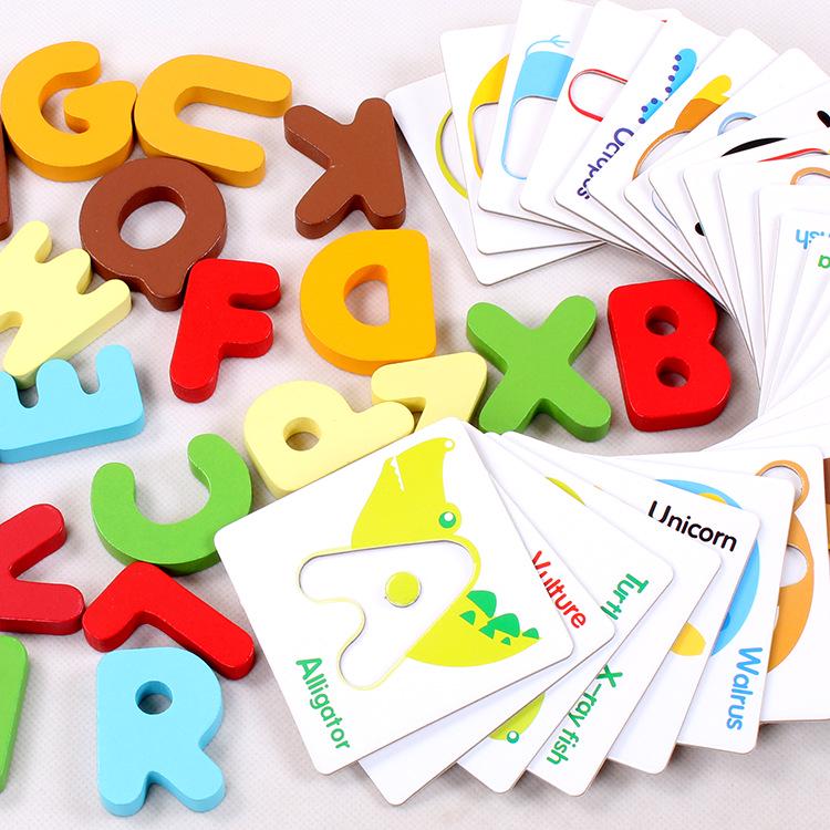 Wooden Alphabet Recognition Cards for Children s Early Education Learning Unlimited